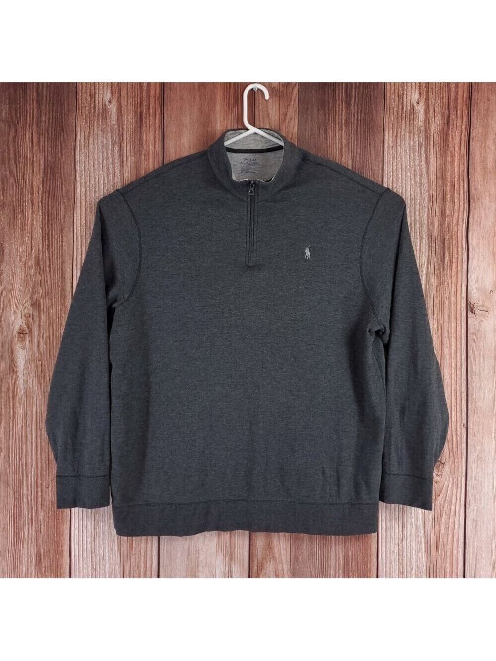 Polo Ralph Lauren Performance Mens Size XXL Gray 1/4 Zip Pullover Sweatshirt